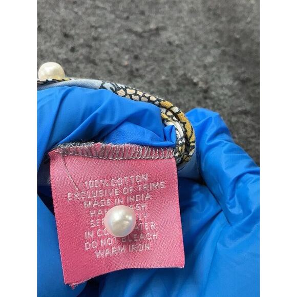 just darviny Charlotte Bahama Block Print Collared Shirt Dress Pearl Buttons XS - Picture 5 of 5